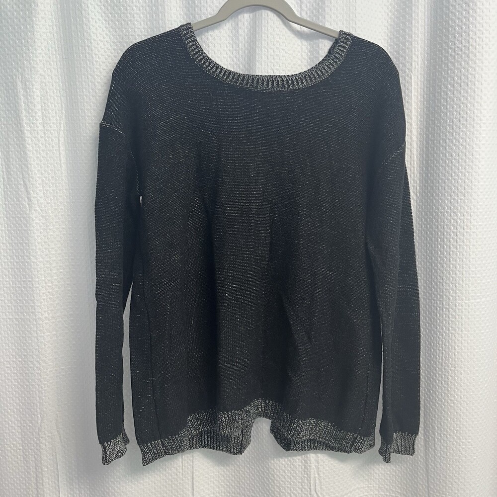 BB Dakota Women’s Safi Black Slouchy‎ Boxy Open Back Sweater Small